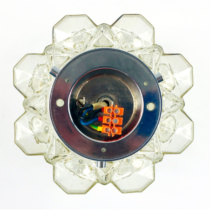 Vintage Duitse diamanten plafondlamp door Helena Tynell voor Limburg, 1970