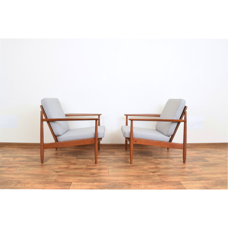 Dänisches Vintage-Sesselpaar aus Teakholz, 1960