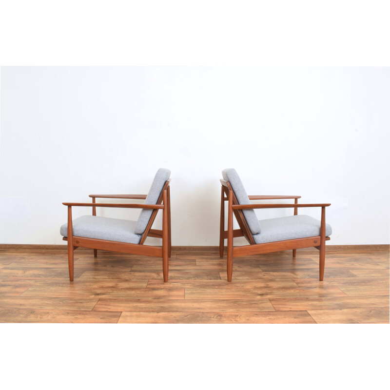 Pair of mid-century Danish teak armchairs, 1960s