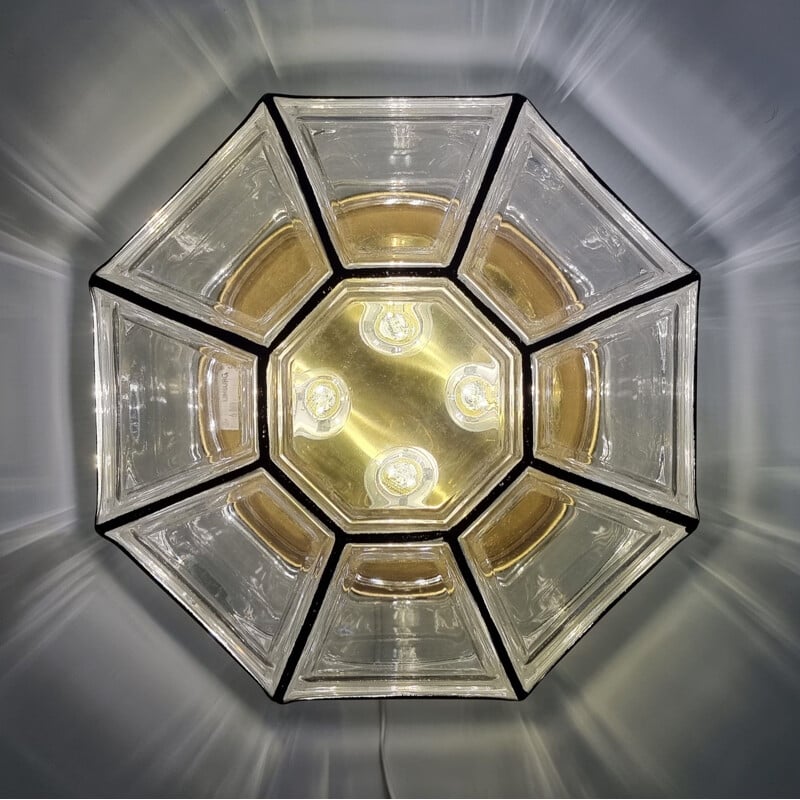 German mid-century octagonal ceiling lamp by Limburg, 1960s