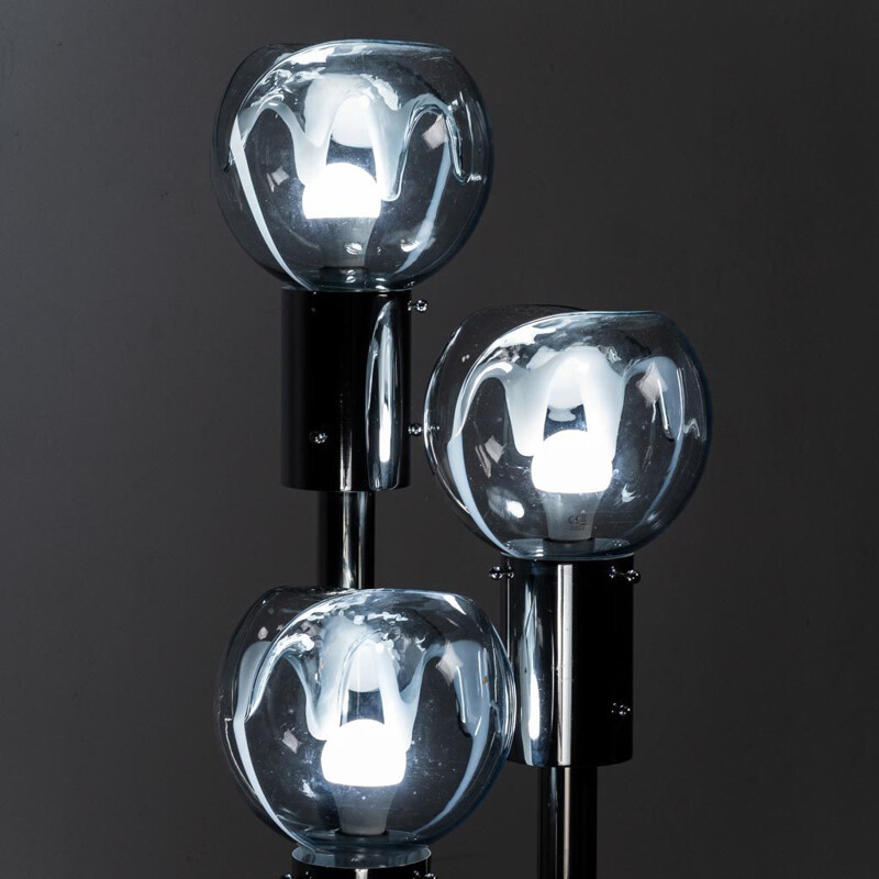 Vintage chrome-plated metal floor lamp by Toni Zuccheri, 1970