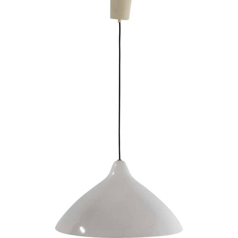 Scandinavian vintage metal suspension lamp by Lisa Johansson-Pape for Stockmann-Orno, 1950