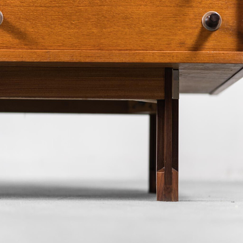 Credenza vintage in legno e teak di George Coslin per 3V Arredamenti, 1960