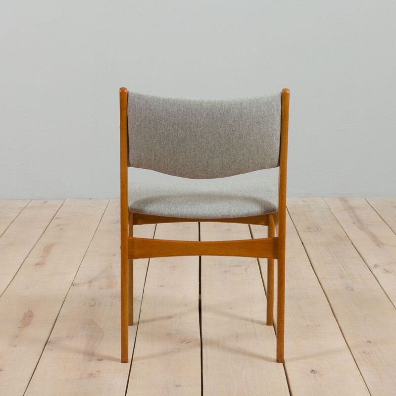 Set of 6 vintage oakwood dining chairs by Johannes Andersen for Uldum Mobelfabrik, Denmark 1960s