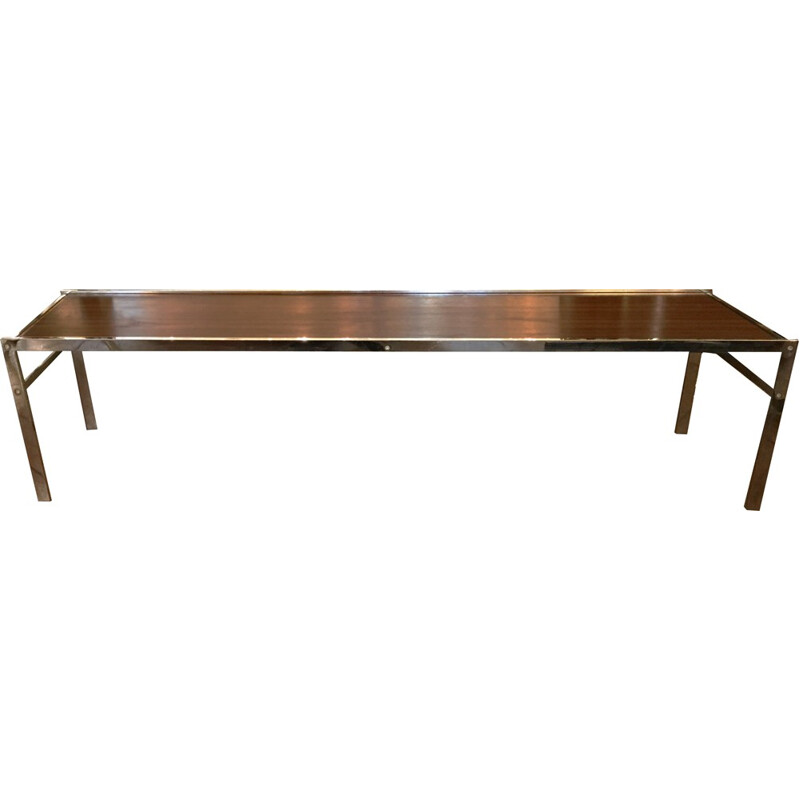 Vintage rectangular coffee table in rosewood, 1970