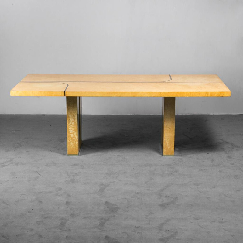 Table vintage en bois par Turri Milano, 1970