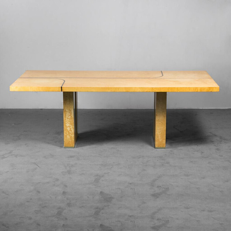 Vintage wooden dining table by Turri Milano, 1970s
