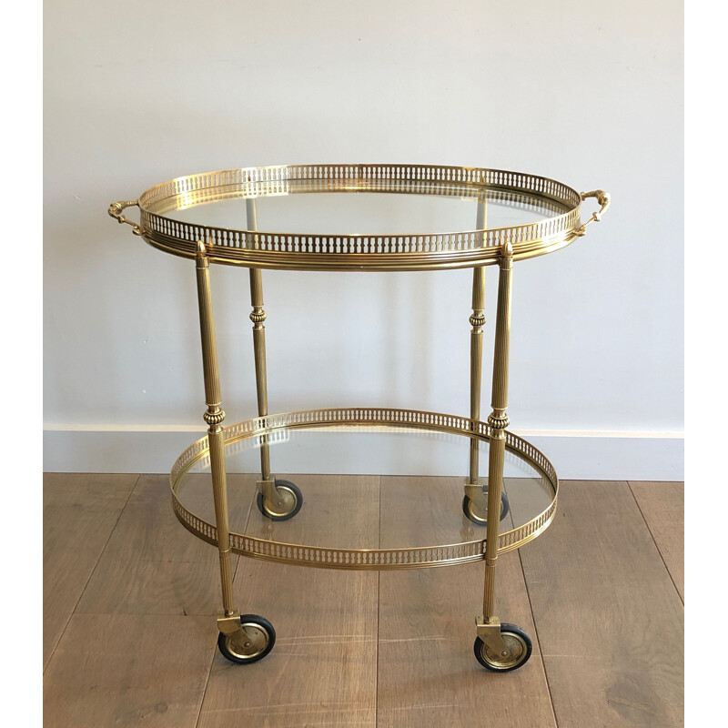 Vintage brass serving table, 1940