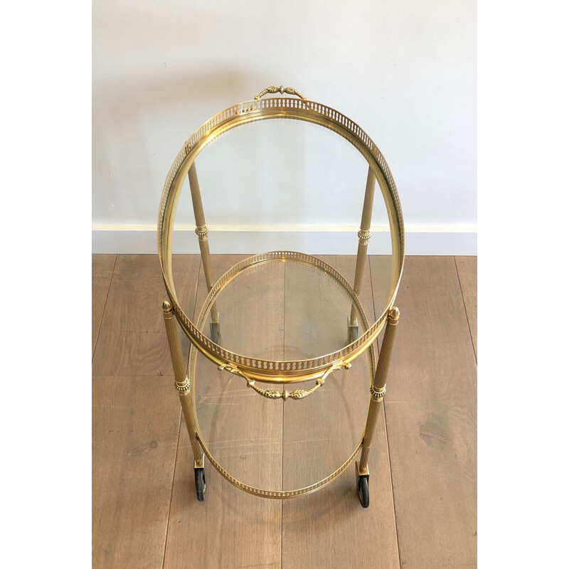 Vintage brass serving table, 1940