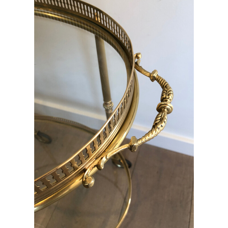 Vintage brass serving table, 1940