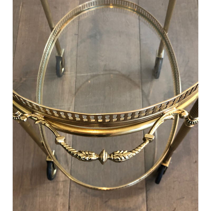 Vintage brass serving table, 1940