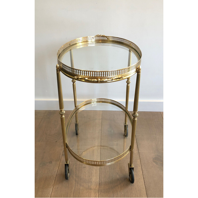 Vintage brass serving table, 1940