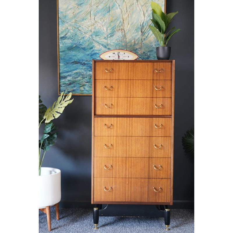 Mid century bank of tall chest of drawers E Gomme for G-Plan, 1960s