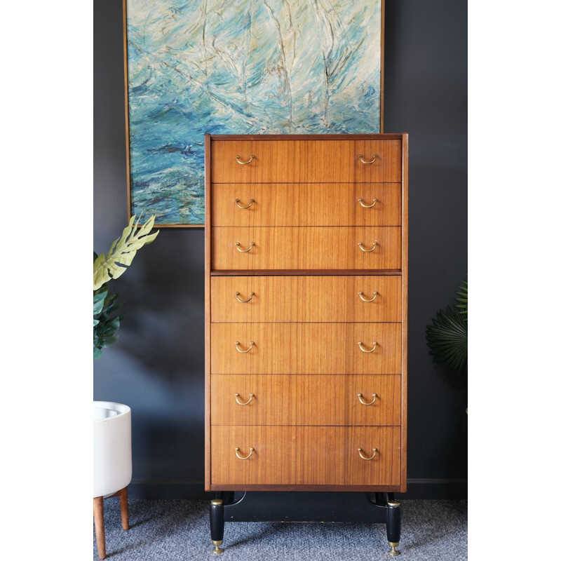Mid century bank of tall chest of drawers E Gomme for G-Plan, 1960s