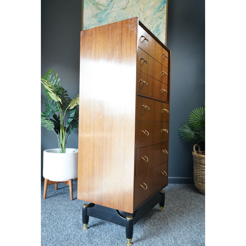 Mid century bank of tall chest of drawers E Gomme for G-Plan, 1960s