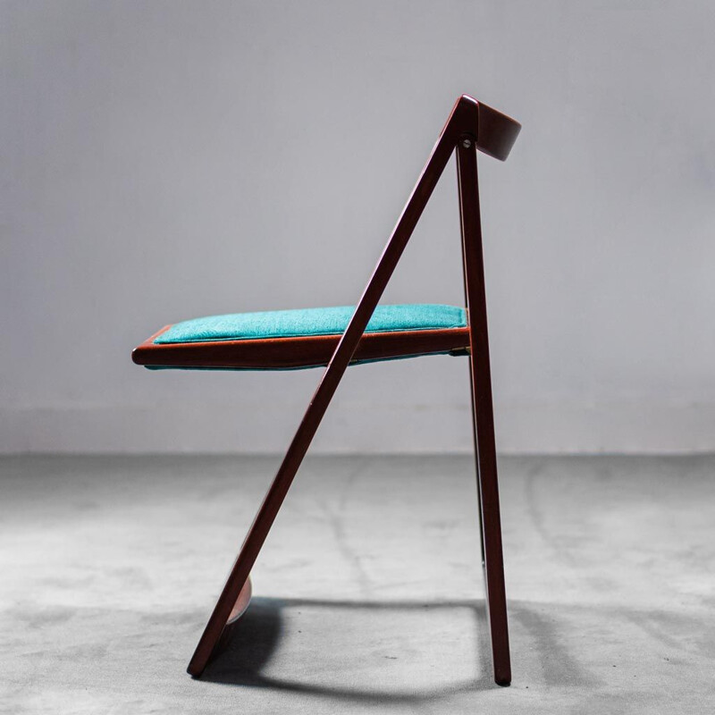 Vintage wooden folding chair by Aldo Jacober for Bazzani, 1970