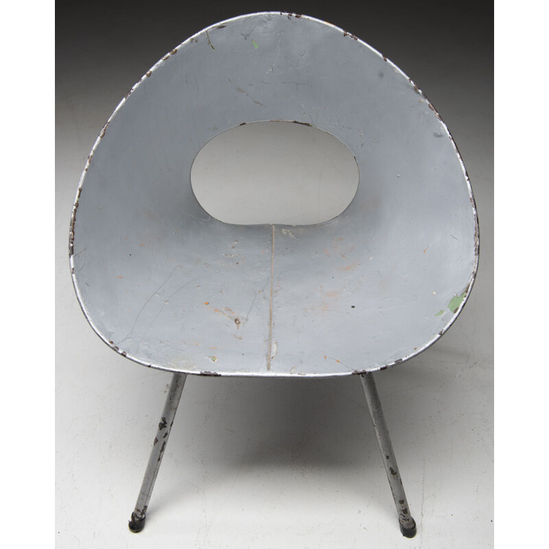 Paire de chaises d'extérieur vintage en métal, 1950