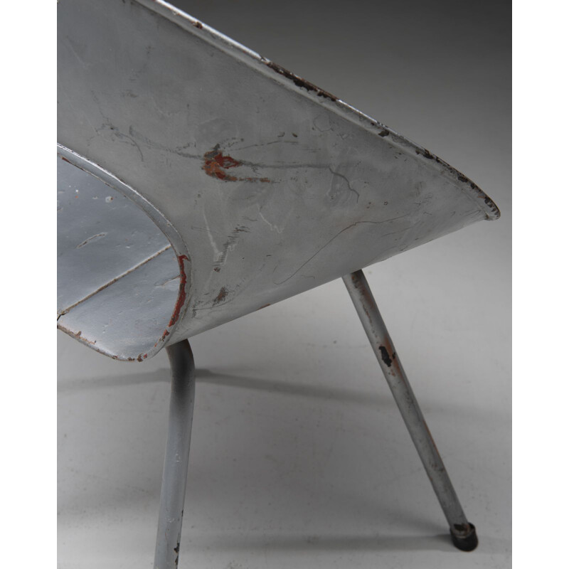 Paire de chaises d'extérieur vintage en métal, 1950