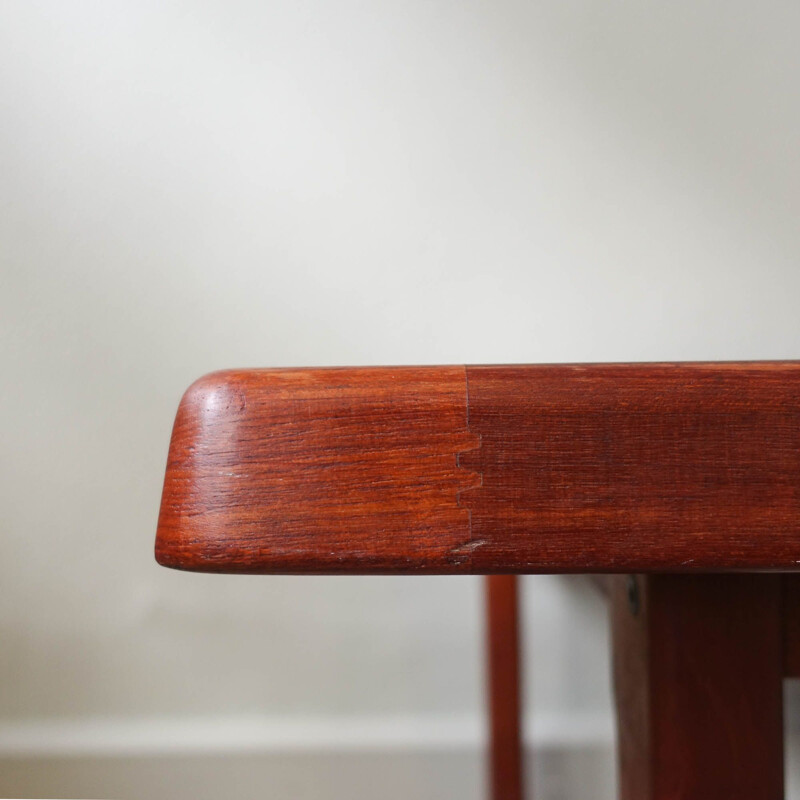 Scandinavian vintage coffee table in solid teak by Niels Bach for Randers, Denmark 1970