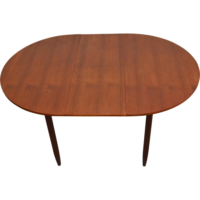 Round mid-century dining table in teak - 1960s