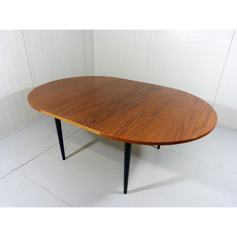 Asko extensible dining table in teak, Ilmari TAPIOVAARA - 1950s