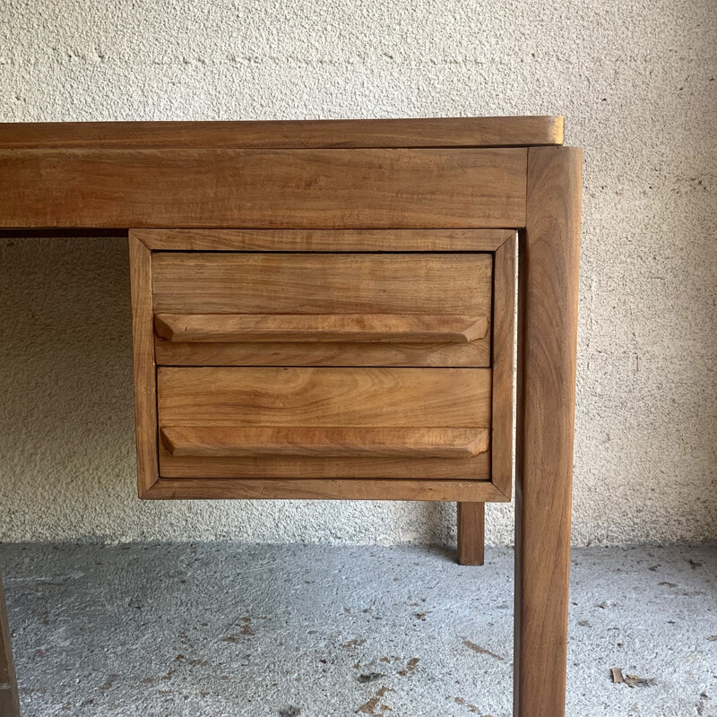 Vintage walnut minister's desk, 1950