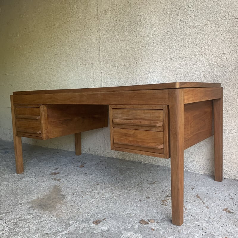 Vintage walnut minister's desk, 1950