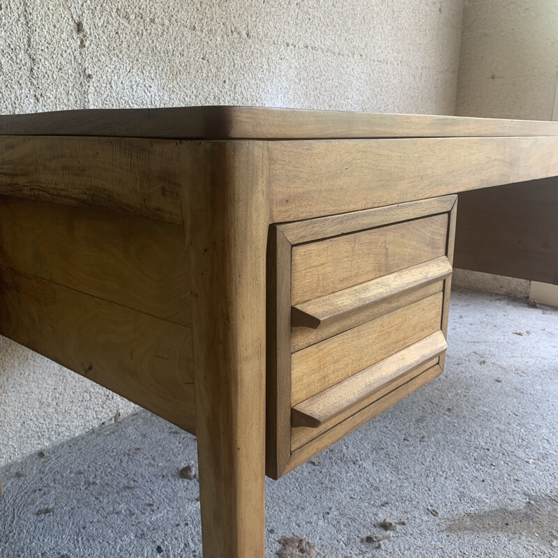 Vintage walnut minister's desk, 1950