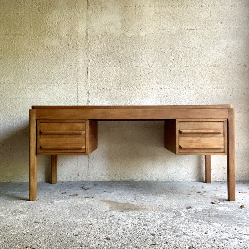 Vintage walnut minister's desk, 1950