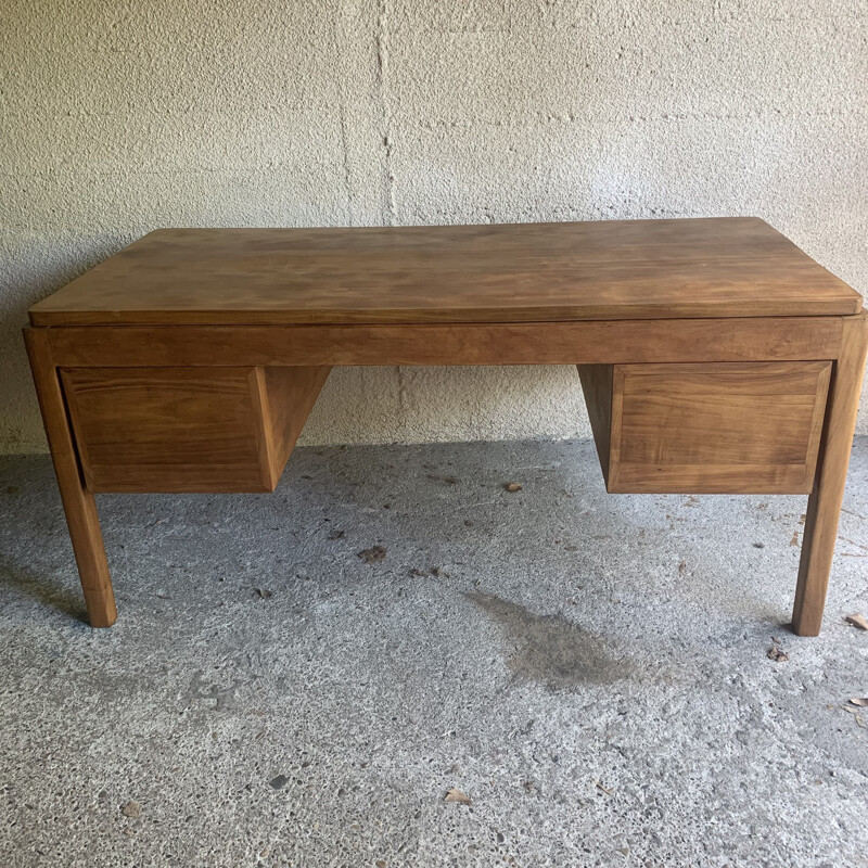 Vintage walnut minister's desk, 1950