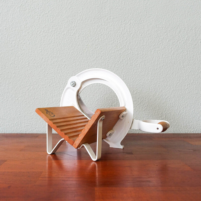 Vintage bread cutter white 294 by Ove Larsen for Raadvad, Denmark 1970