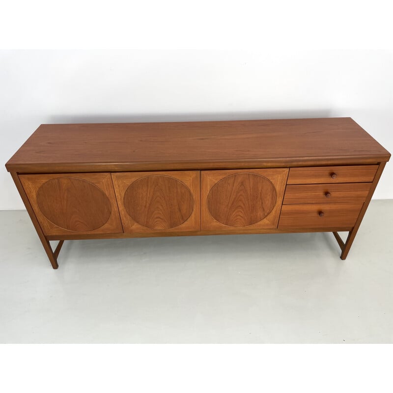 Vintage Nathan "Circle" sideboard with the circles on the doors, England 1960s