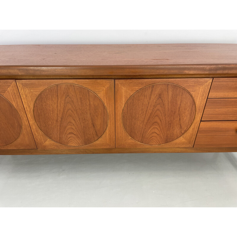 Vintage Nathan "Circle" sideboard with the circles on the doors, England 1960s