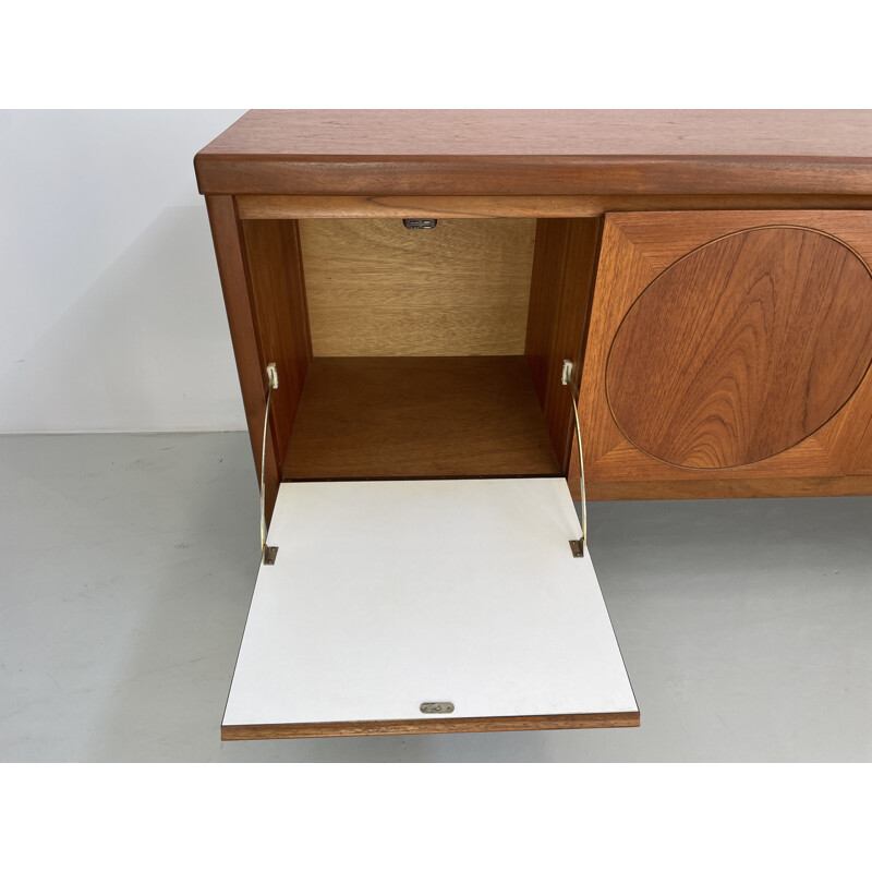 Vintage Nathan "Circle" sideboard with the circles on the doors, England 1960s