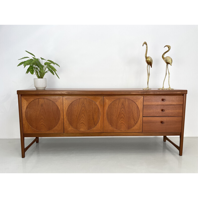 Vintage Nathan "Circle" sideboard with the circles on the doors, England 1960s