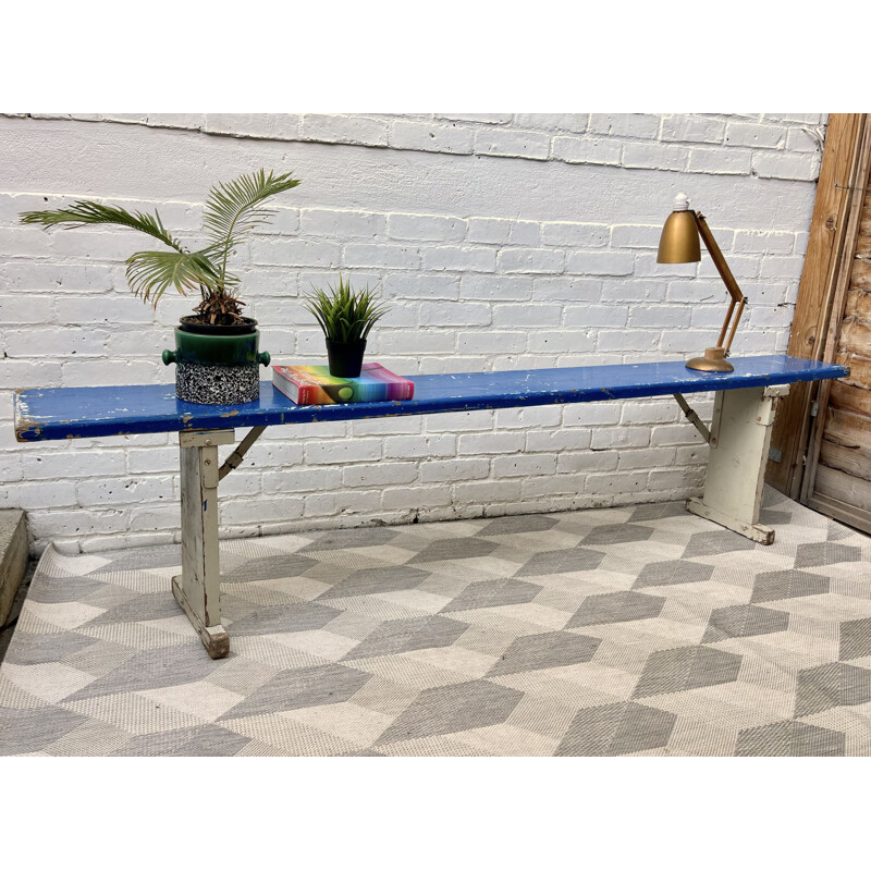 Vintage folding wooden German Beer bench