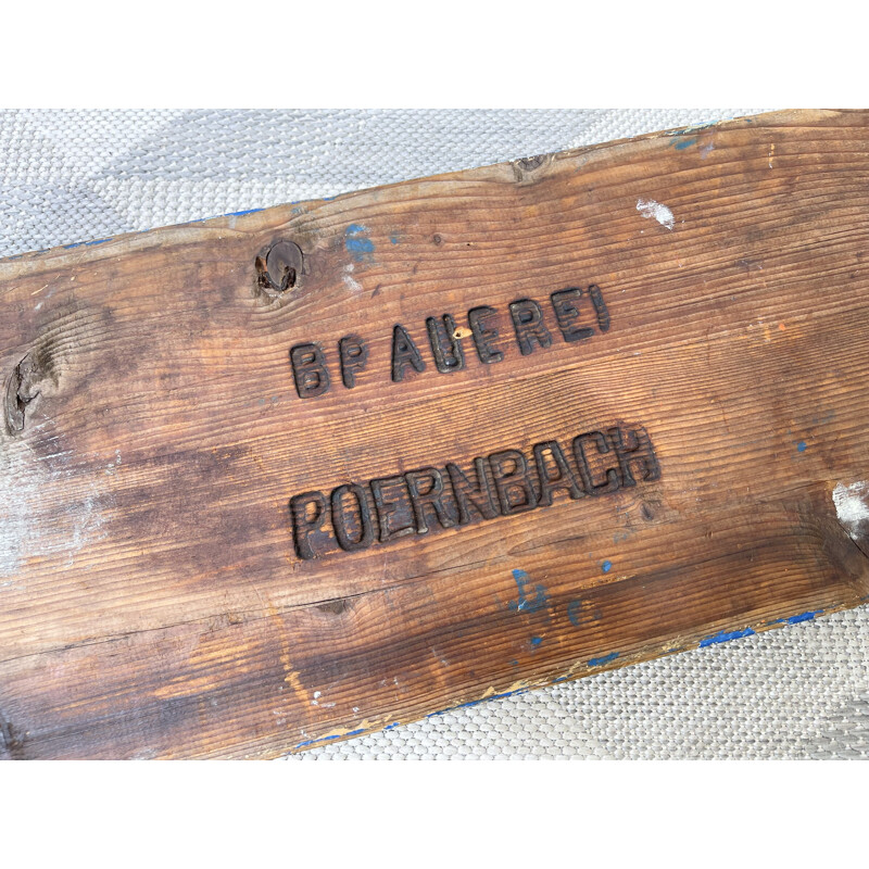 Vintage folding wooden German Beer bench