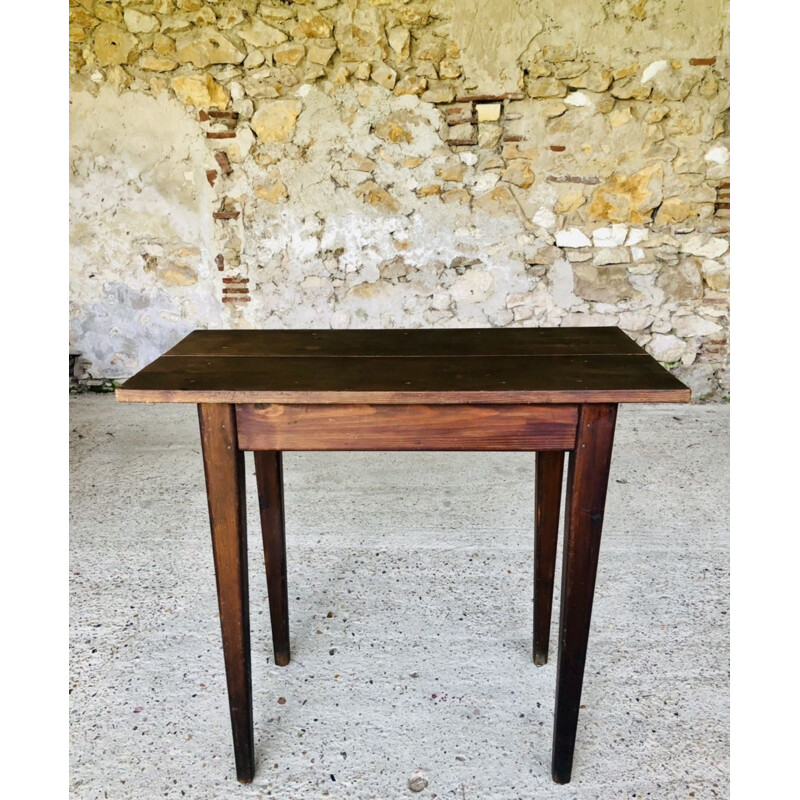 Vintage wooden farmhouse console, 1940-1950