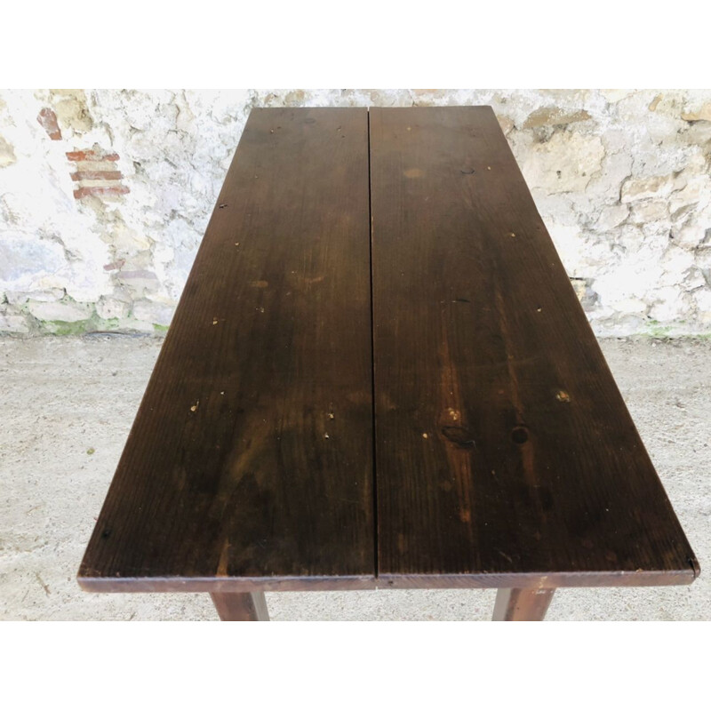 Vintage wooden farmhouse console, 1940-1950