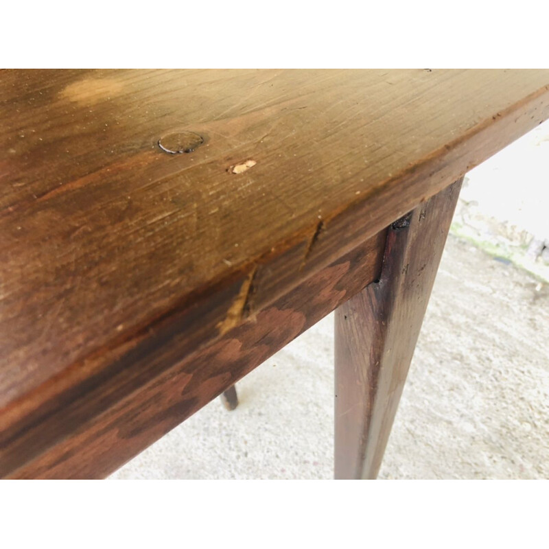 Vintage wooden farmhouse console, 1940-1950