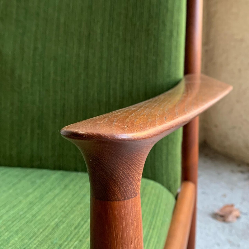 Pair of Scandinavian vintage teak armchairs by Svend Age Eriksen for Glostrup, Denmark 1960