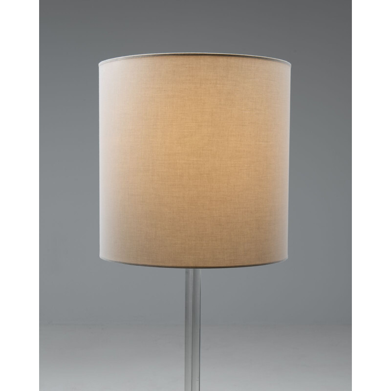 Vintage floor lamp with glass base, 1980