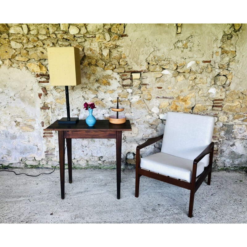 Vintage wooden farmhouse console, 1940-1950