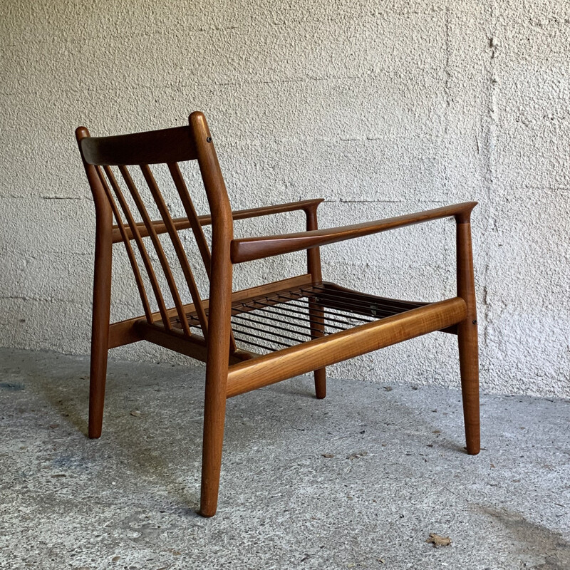 Pair of Scandinavian vintage teak armchairs by Svend Age Eriksen for Glostrup, Denmark 1960