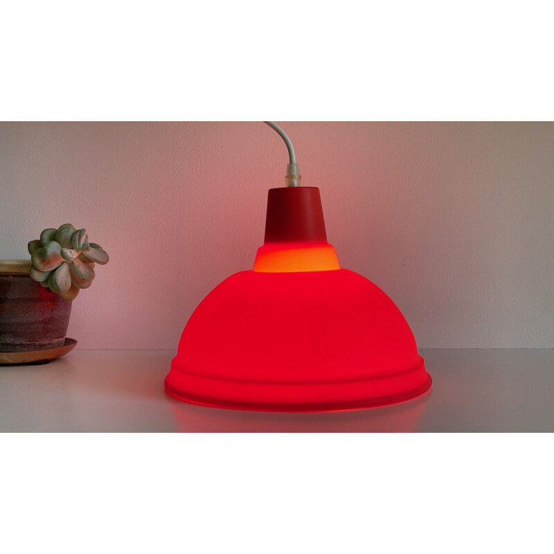 Vintage red geometric hanging lamp, 2000