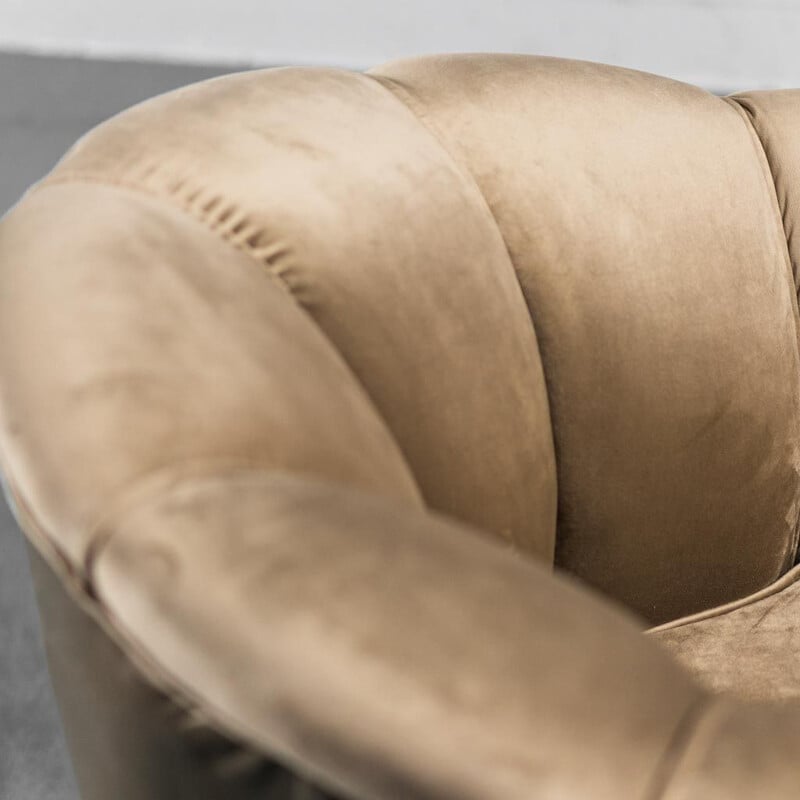 Pair of vintage beige armchairs, 1950s