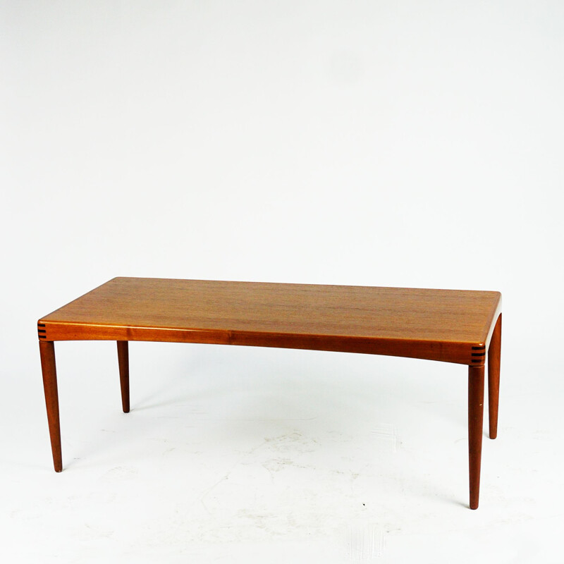 Table basse scandinave vintage en teck verni par H. W. Klein pour Bramin Mobler, Danemark 1960