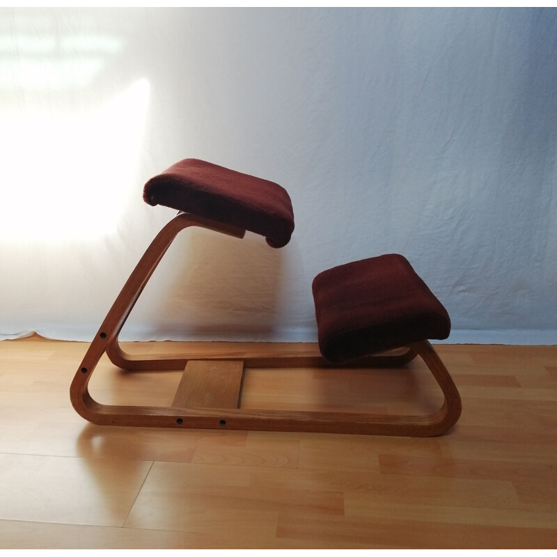 Cadeira de escritório escandinava vintage com joelho ergonómico, 1960