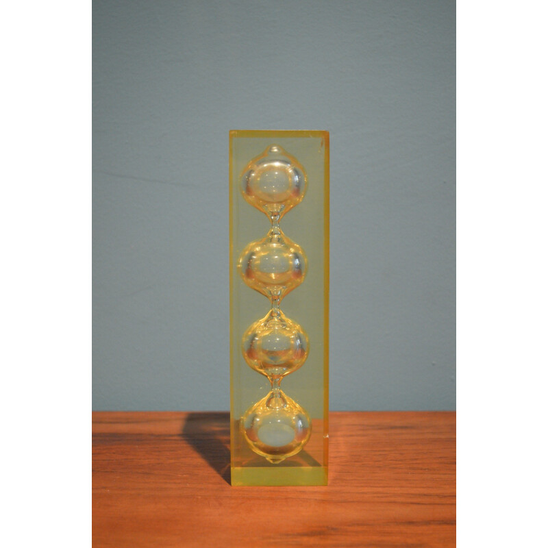 French hourglass in resin - 1960s