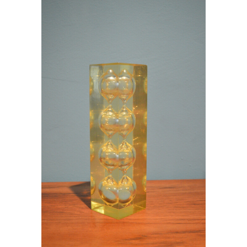 French hourglass in resin - 1960s